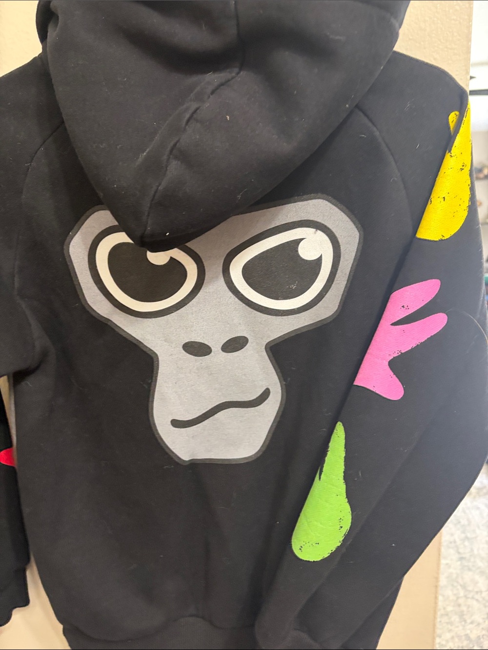 Genuine Gorilla Tag Logo Hoodie - includes a toy strapped to the hoodie. - Picture 5 of 7